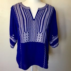 Stitch Fix Skies Are Blue Senza Embroidery Detail Top - S